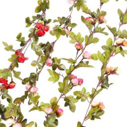 Living and Home Light Pink Artificial Rose Vine Hanging Garland 213cm - Size: 1 x 213 x 1cm - Wilko