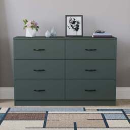Vida Designs Riano 6 Drawer Jasper Green Chest of Drawers - Wilko - thumbnail 6