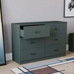 Vida Designs Riano 6 Drawer Jasper Green Chest of Drawers - Wilko - thumbnail 5