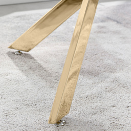 Furniturebox Tavalo 4 Seater Dining Table Gold - Wilko - thumbnail 5