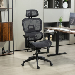 Portland Black Ergonomic Swivel Office Chair Swivel with 3D Armrest - Size: 122 x 64 x 66cm - Wilko - thumbnail 4