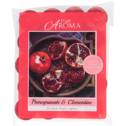 Pack of 20 Pomegranate or Orange Tealights - True Aroma - Wilko - thumbnail 3