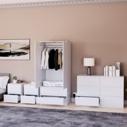 VIDA DESIGNS Denver White 4 Piece Bedroom Furniture Set - Wilko - thumbnail 5