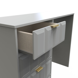 Crowndale Cube 4 Drawer Dusk Grey Dressing Table - Wilko - thumbnail 7