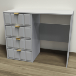 Crowndale Cube 4 Drawer Dusk Grey Dressing Table - Wilko