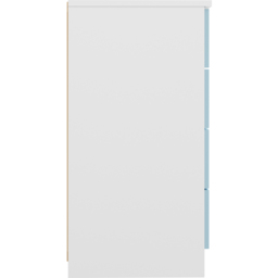Seconique Denver 4 Drawer White and Blue Gloss Storage Chest - White/Blue Gloss - Wilko - thumbnail 7