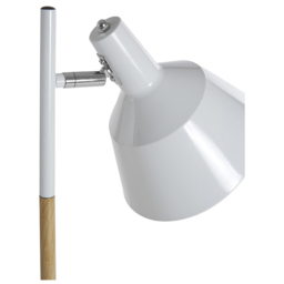 Premier Housewares White Wood and Metal Floor Lamp - Size: 24 x 24 x 150cm - Wilko - thumbnail 5