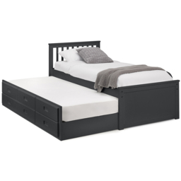 Julian Bowen Anthracite Maisie Bed with Underbed and Drawers - Size: Single - Grey - Wilko - thumbnail 7