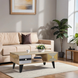Brooklyn Monaco 2 Drawer Single Shelf Coffee Table - Size: 45 x 110 x 60cm - Brown - Wilko - thumbnail 5