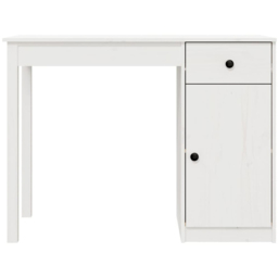 vidaXL Single Door Single Drawer Computer Desk White - Size: 75 x 100 x 50cm - Wilko - thumbnail 6