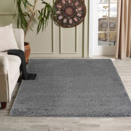 Desire Rugs Oxford Dark Grey Plain Shaggy Rug 60 x 110cm - Wilko - thumbnail 3