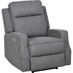 HOMCOM Charcoal Grey Electric Recliner Armchair - Size: Single - Wilko - thumbnail 3
