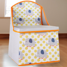 Premier Housewares Kids Elephant Storage Seat - Size: 28 x 28 x 48cm - Grey - Premier Kids - Wilko
