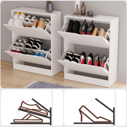 VIDA DESIGNS 2 Drawer White Shoe Cabinet - Wilko - thumbnail 6