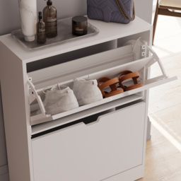 VIDA DESIGNS 2 Drawer White Shoe Cabinet - Wilko - thumbnail 5