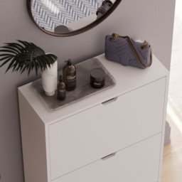 VIDA DESIGNS 2 Drawer White Shoe Cabinet - Wilko - thumbnail 4