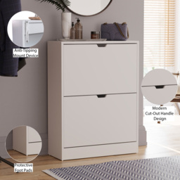 VIDA DESIGNS 2 Drawer White Shoe Cabinet - Wilko - thumbnail 7