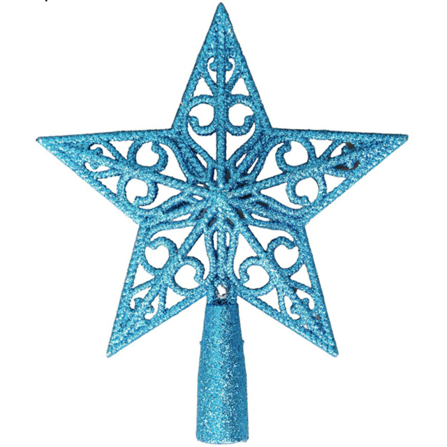 Shatchi Ice Blue Glitter Star Tree Topper - Size: 30 x 20 x 2.5cm - Wilko - image 1