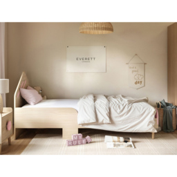 Flair Noah Single Oak and Pink Bed with House-Shaped Headboard - Wilko - thumbnail 5