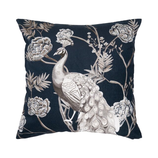 Majestic Peacock Cushion Navy - Divante - Wilko - image 1
