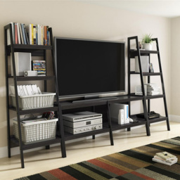Dorel Lawrence 4 Shelf Black Metal Ladder Bookcase Set of 2 - Wilko - thumbnail 6