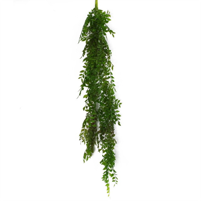 Leaf Artificial Hanging String of Pearls Dark Green Fern Plant 100cm - Size: 100 x 12 x 12cm - Wilko - image 1