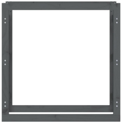 vidaXL Grey Pine Wood Firewood Log Holder 100 x 100 x 25cm - Wilko - thumbnail 5