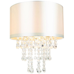 Happy Homewares Cream Satin Fabric Pendant Light Shade - Size: 17 x 30 x 30cm - Wilko - thumbnail 3
