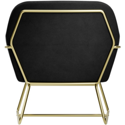 Charles Brushed Gold and Black Velvet Armchair - Size: Single - LPD Home - Wilko - thumbnail 6