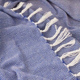 Furn Dessa Blue Geometric Woven Throw 130 x 180cm - Wilko - thumbnail 3