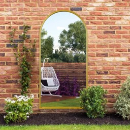 MirrorOutlet The Arcus Gold Framed Arched Garden Wall Mirror 160 x 80cm - Size: 160 x 80 x 3cm - Wilko - thumbnail 7