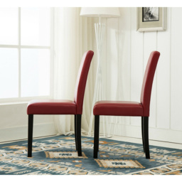 Set of 2 Red Faux Leather Dining Chair - MCC - Wilko - thumbnail 4