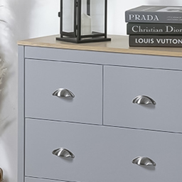 Brooklyn 4 Drawer Grey Wooden Chest Of Drawers - Wilko - thumbnail 3