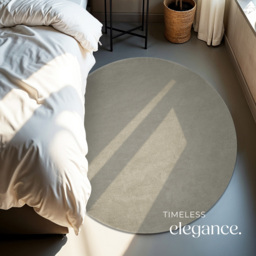 tectake Zonelle Sand Short Pile Ultra Soft Rug 120 x 120cm - Size: 80 x 80 x 84cm - Grey - Wilko - thumbnail 7