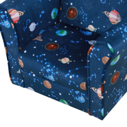 Portland Kids Single Seat Planet Design Blue Sofa - Size: 50 x 39 x 44cm - Wilko - thumbnail 6