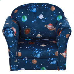 Portland Kids Single Seat Planet Design Blue Sofa - Size: 50 x 39 x 44cm - Wilko - thumbnail 3