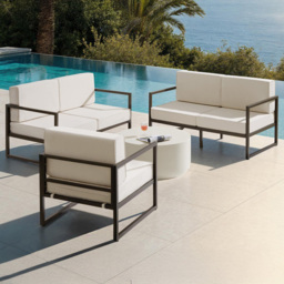 tectake Comosa 5 Seater Garden Sofa Set with Cushion - Brown - Wilko