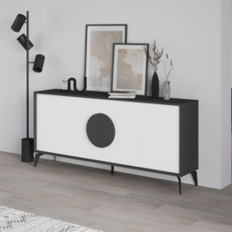 Decortie Gora Anthracite and White Console Sideboard - Multi - Wilko - thumbnail 6
