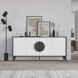 Decortie Gora Anthracite and White Console Sideboard - Multi - Wilko - thumbnail 5