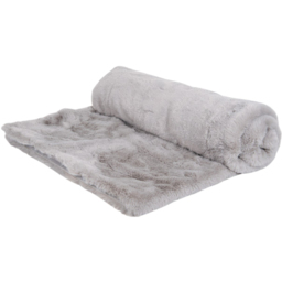 Soft Rabbit Faux Fur Throw - Grey - Divante - Wilko - thumbnail 3