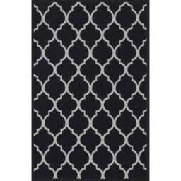 Desire Rugs Havana Black Trellis Anti Slip Door Mat 220 x 67cm - Size: 67 x 220cm - Wilko