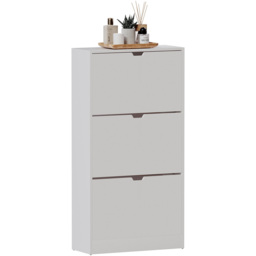 Vida Designs 3 Drawer White Shoe Cabinet - Wilko - thumbnail 3