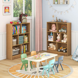 Costway 7 Cube Natural Bookshelf - Size: 7 Shelf - Cream - Wilko - thumbnail 6