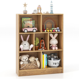 Costway 7 Cube Natural Bookshelf - Size: 7 Shelf - Cream - Wilko - thumbnail 4