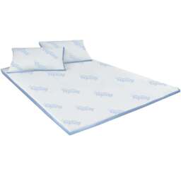 Ezysleep Double Air Flow Mattress Topper 2 inch - White - Wilko