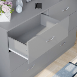 Vida Designs Riano 6 Drawer Grey Chest of Drawers with Metal Handles - Wilko - thumbnail 5
