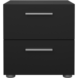 Florence 2 Drawer Black Bedside Table - Furniture to Go - Wilko - thumbnail 4