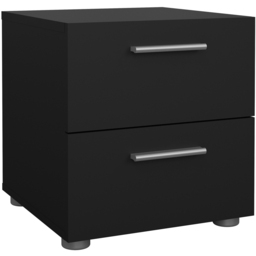 Florence 2 Drawer Black Bedside Table - Furniture to Go - Wilko - thumbnail 3