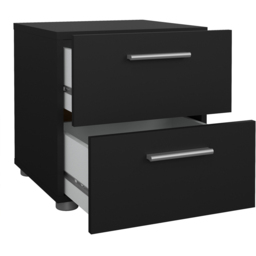 Florence 2 Drawer Black Bedside Table - Furniture to Go - Wilko - thumbnail 5