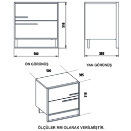 Decorotika Polka 2 Drawer Black Marble Effect and Gold Bedside Table - Wilko - thumbnail 6